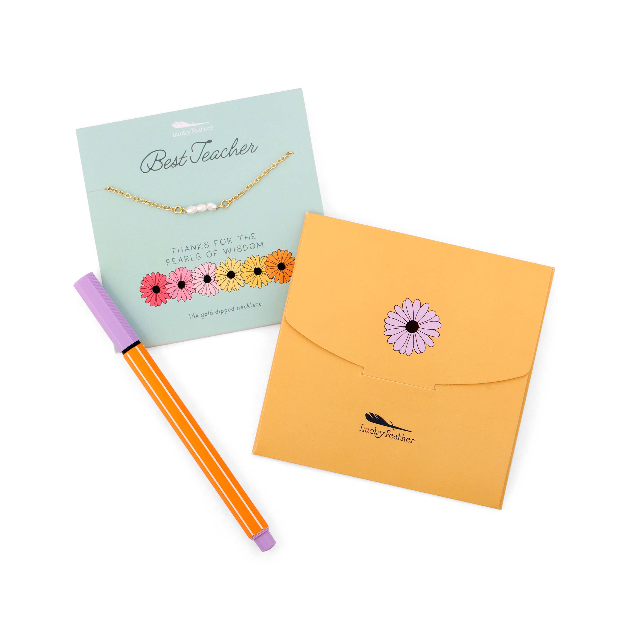 Spring Celebrations Necklace - TEACHER - Pearl