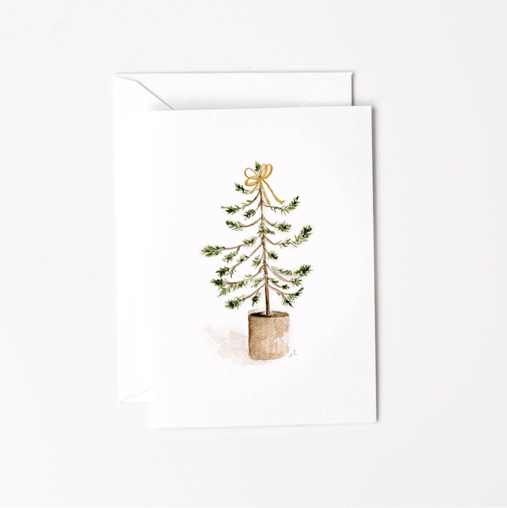 Christmas tree mini notecard
