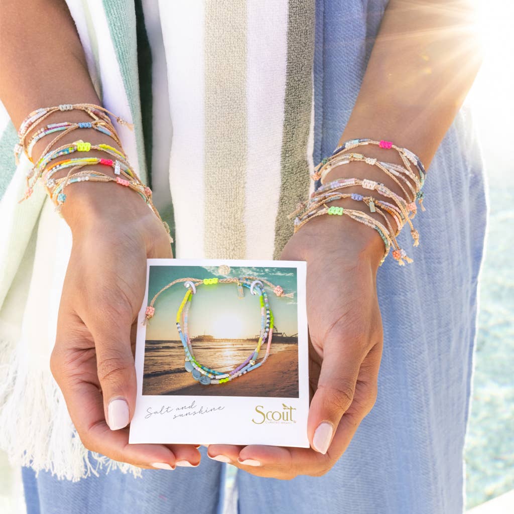 Scout Curated Wears mixed media bracelet with labradorite and gold, Magic