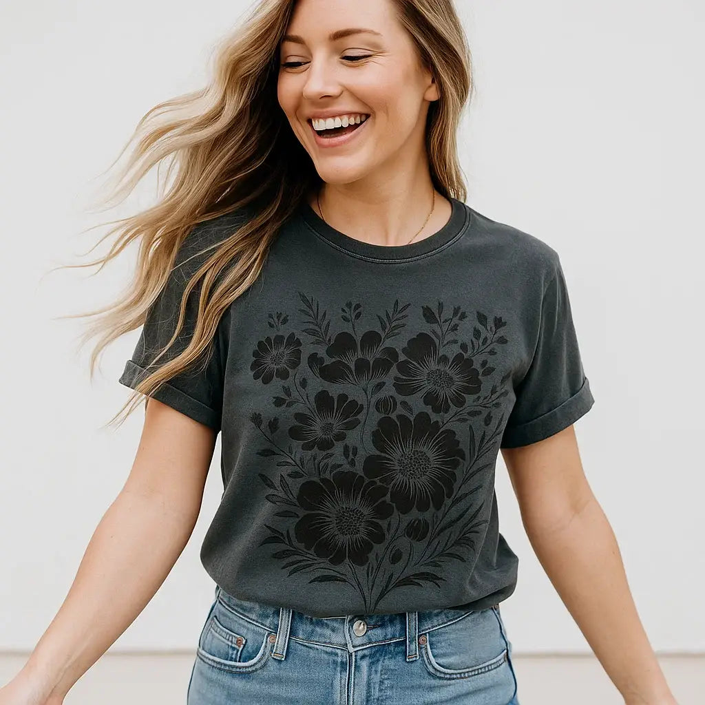 Floral Print Graphic Tee
