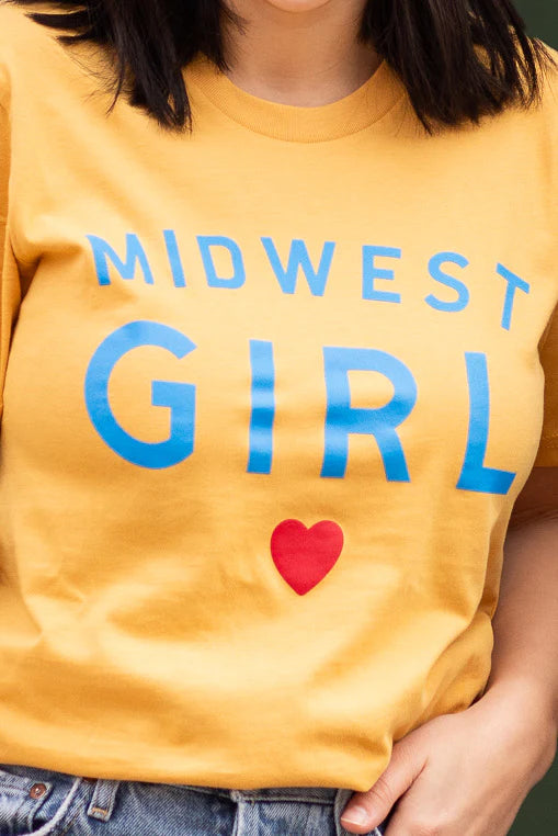 Midwest Girl Tee in Mustard