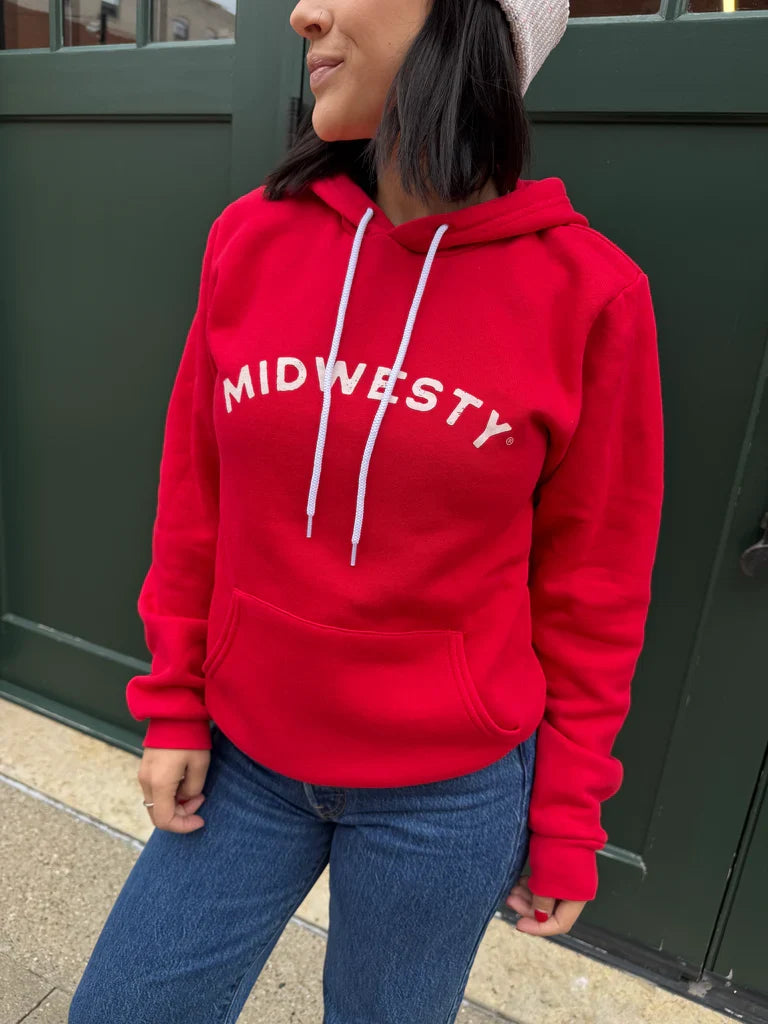 Midwest Girl Midwesty graphic hoodie, red