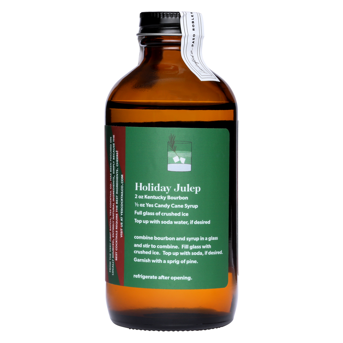 Yes Cocktail Co. Candy Cane syrup, ingredients