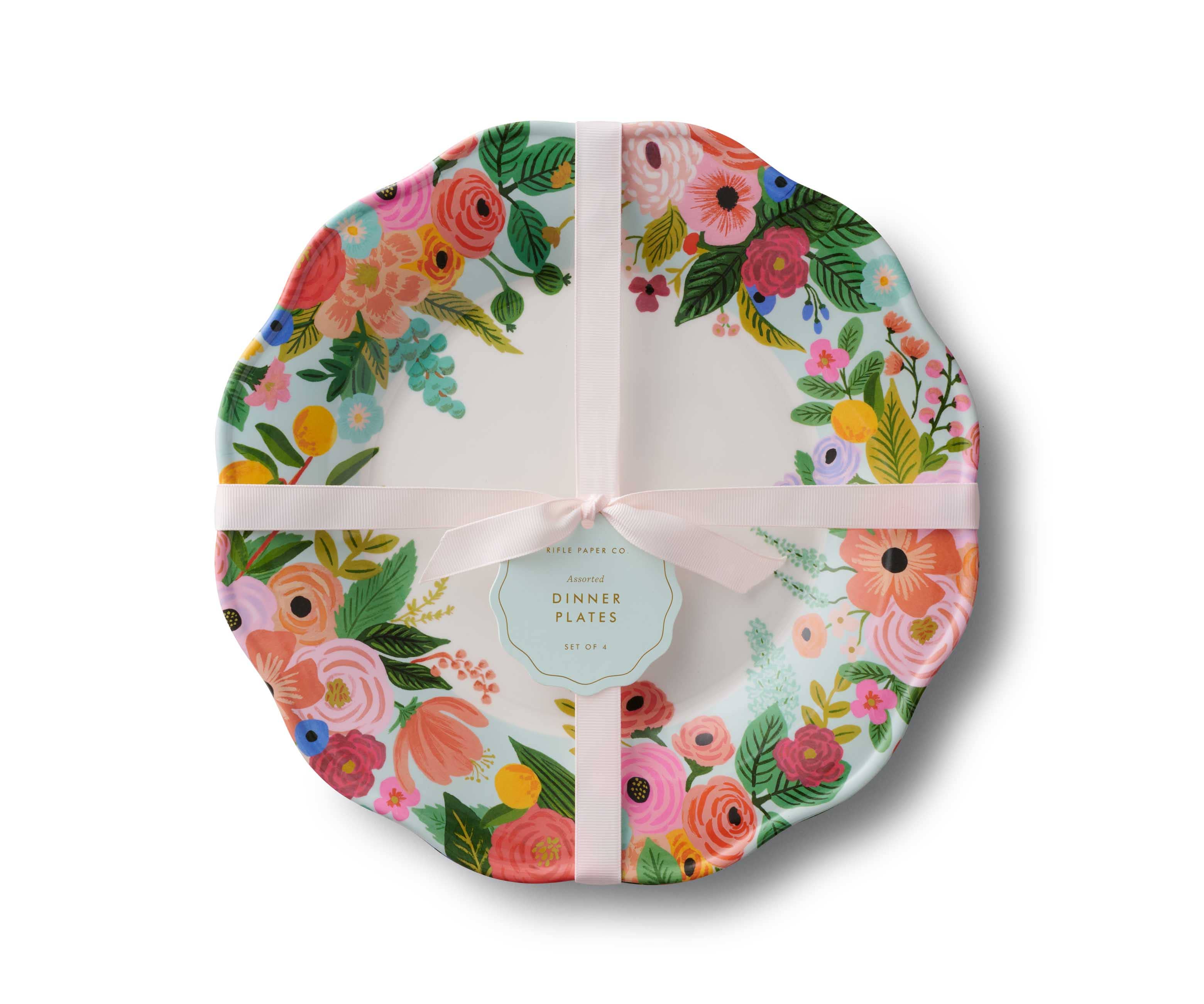Garden Party Melamine Assorted Dinner Plates