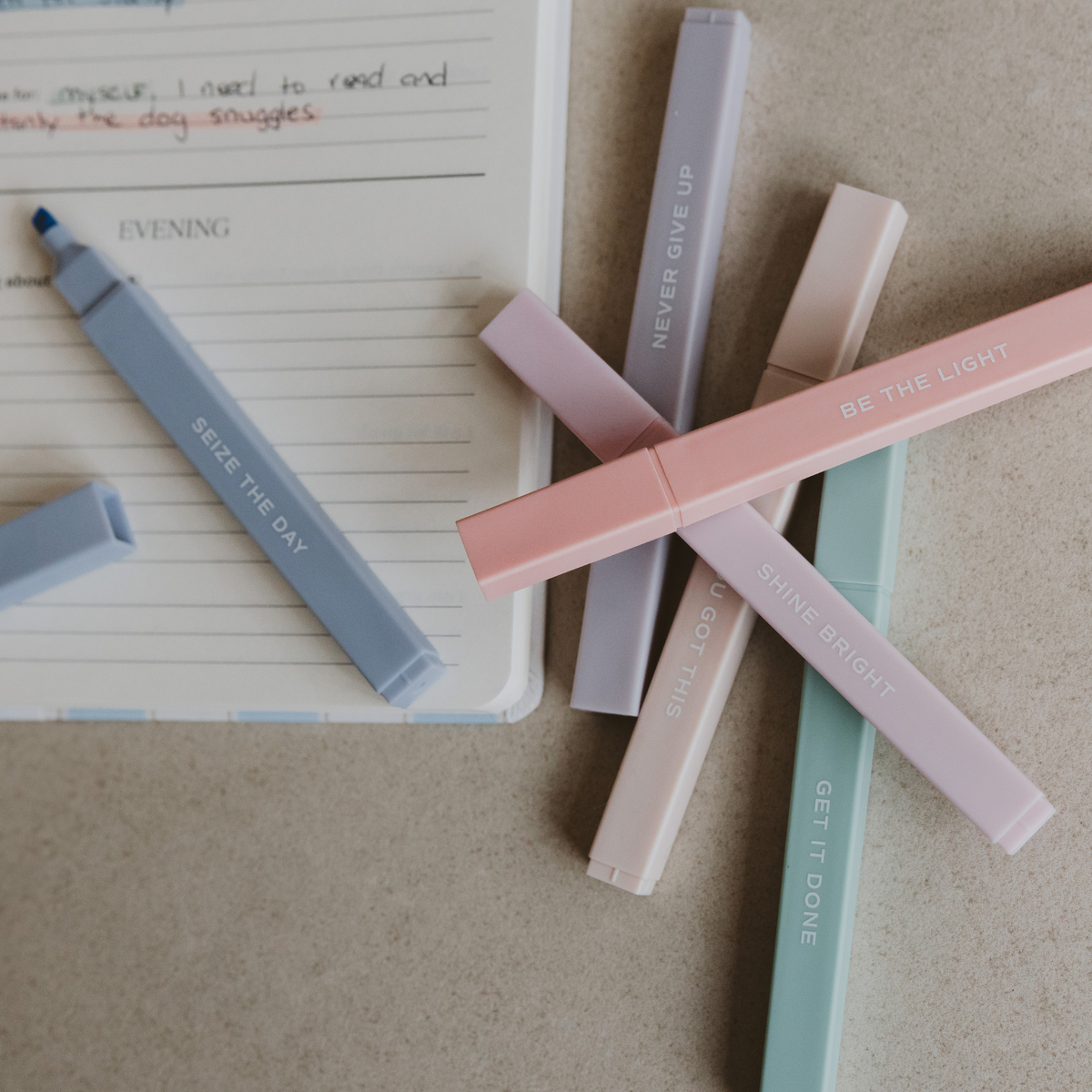Sweet Water Decor neutral highlighter set, detail view