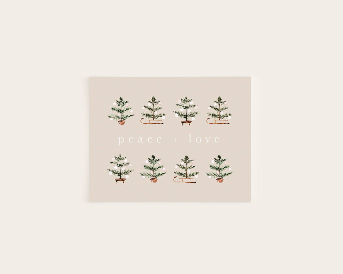 Peace + Love Holiday Art Card