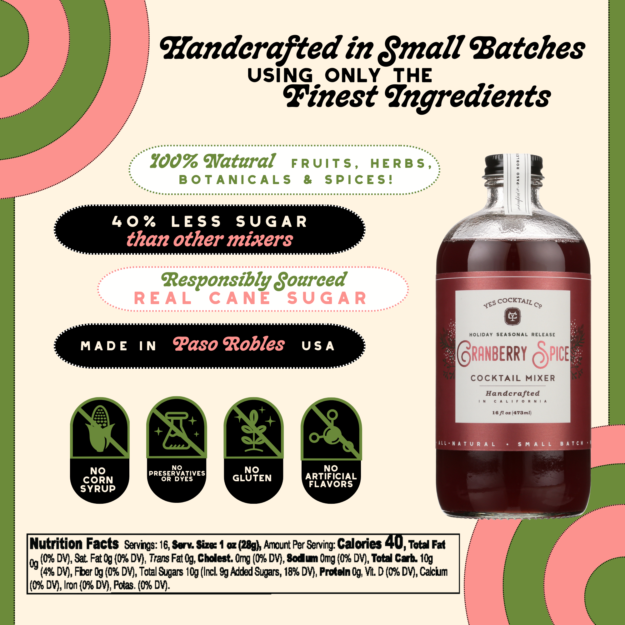 Holiday Seasonal : Cranberry Spice Cocktail Mixer