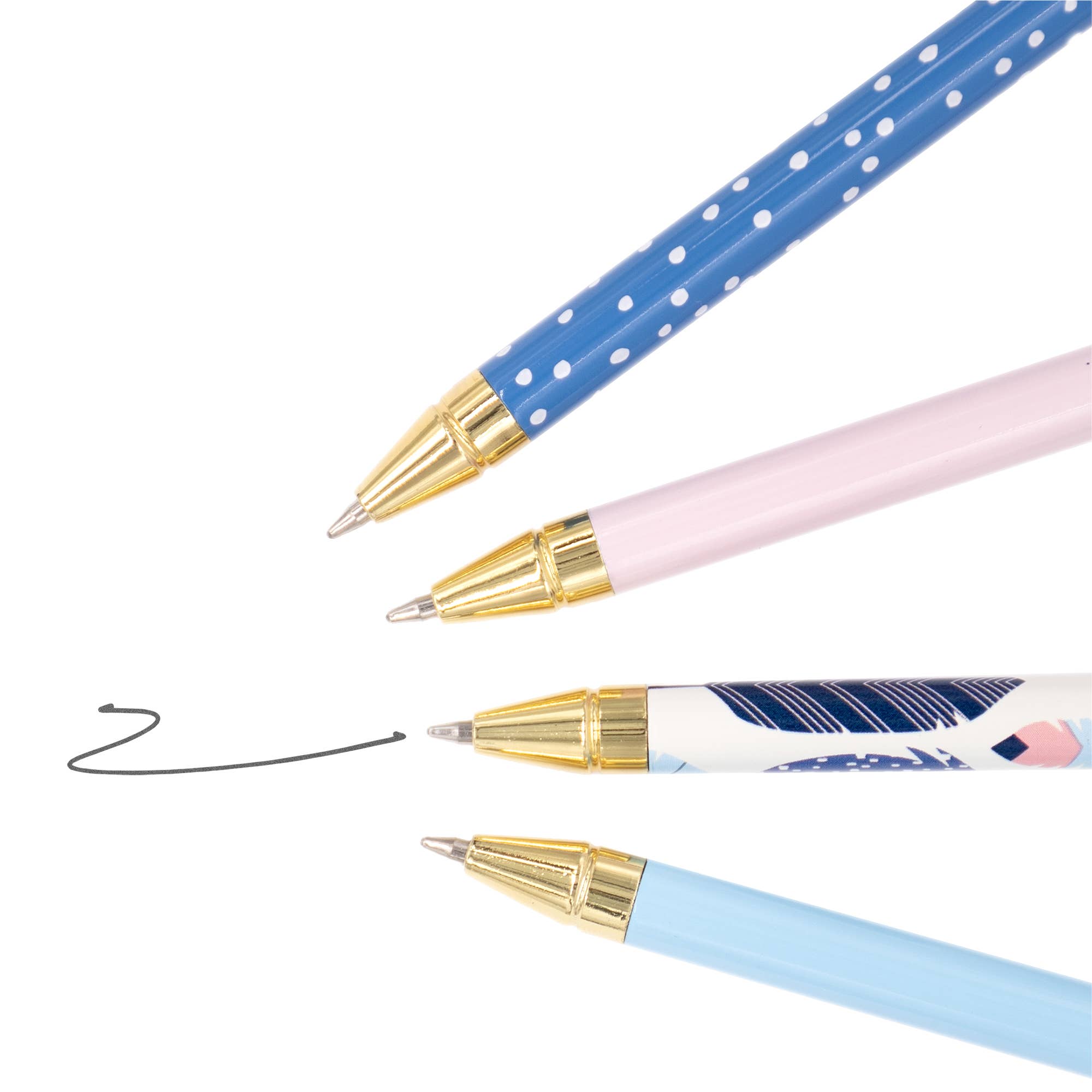 Feathers Ball Point Pen 4 Pack
