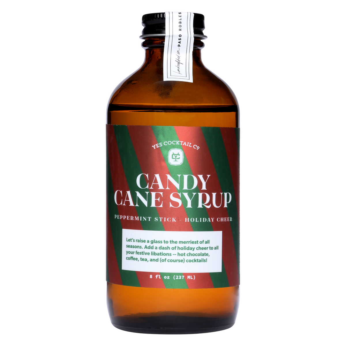 Yes Cocktail Co. Candy Cane syrup bottle