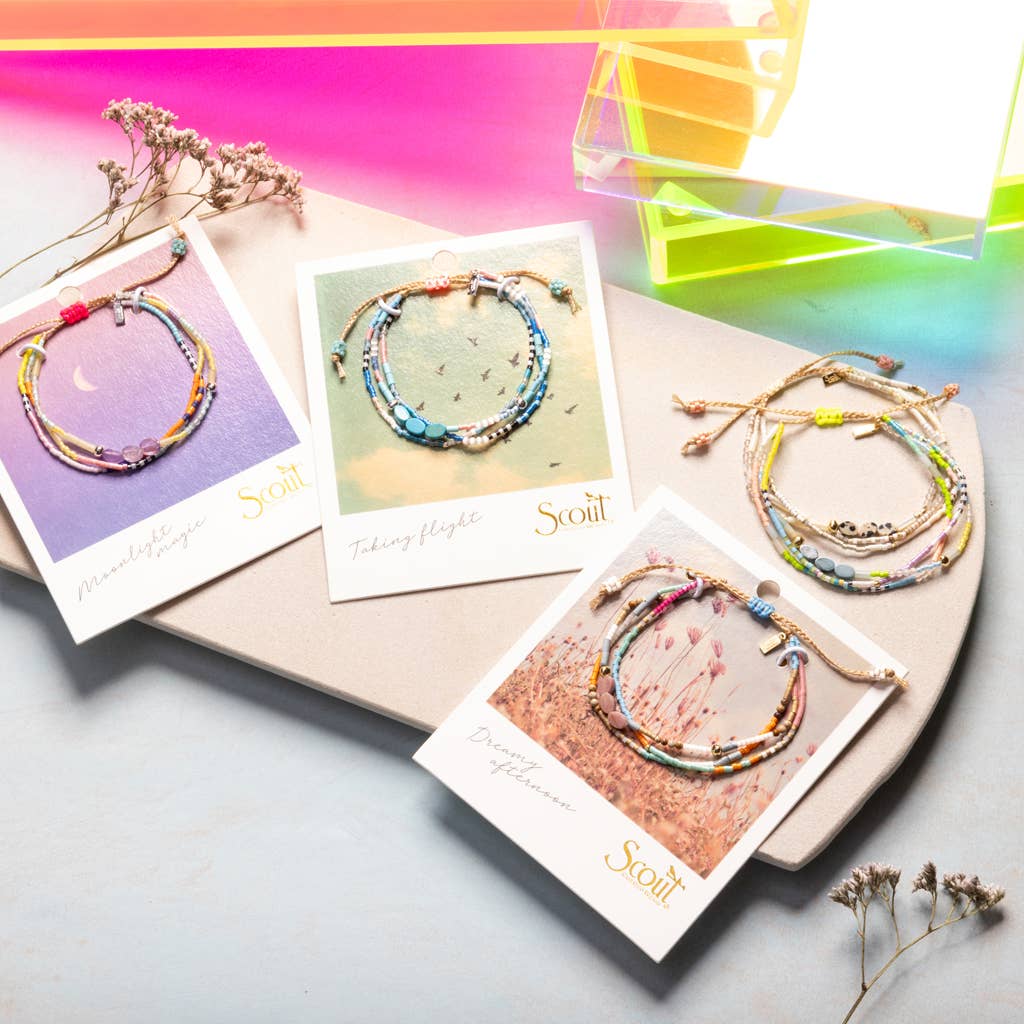 Scout Curated Wears mixed media bracelet with Dalmatian jasper and gold, Joy