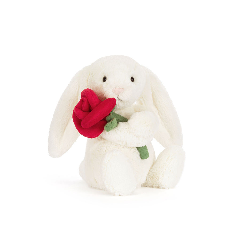 JELLYCAT: Cream Bunny with Rose