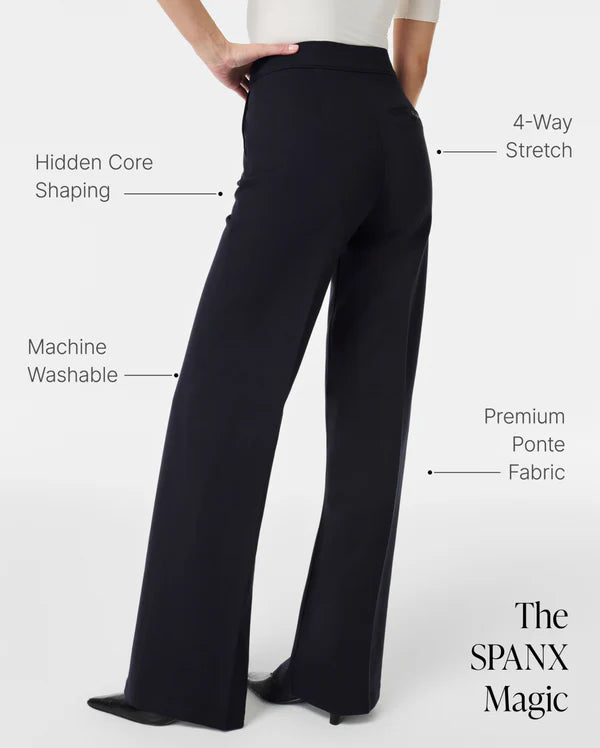 SPANXsupersmooth™ PerfectFit Ponte Wide Leg Pant, Black