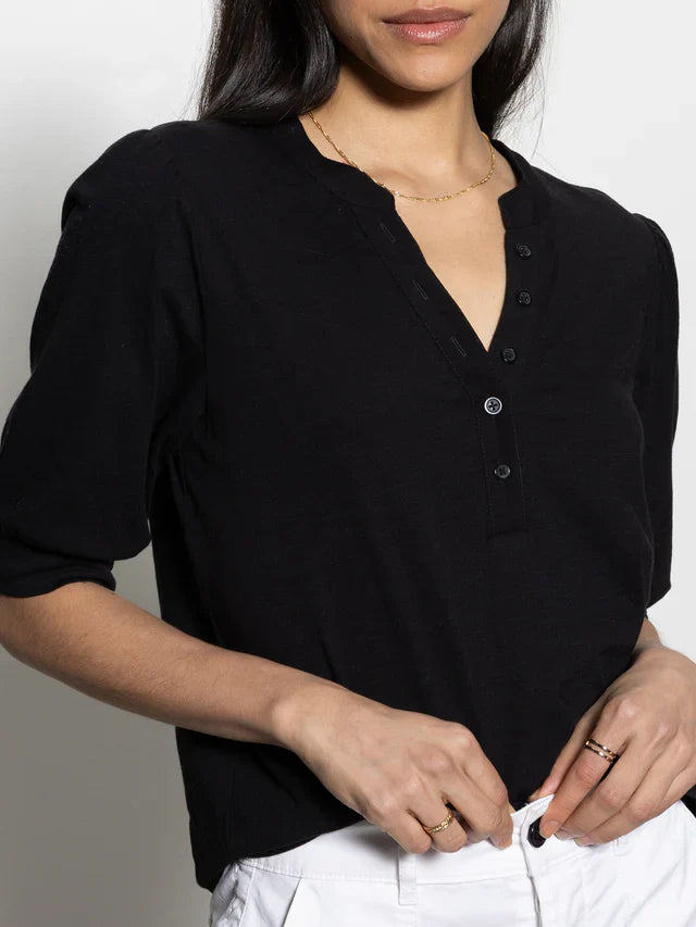 Mixed Media Tee, Black