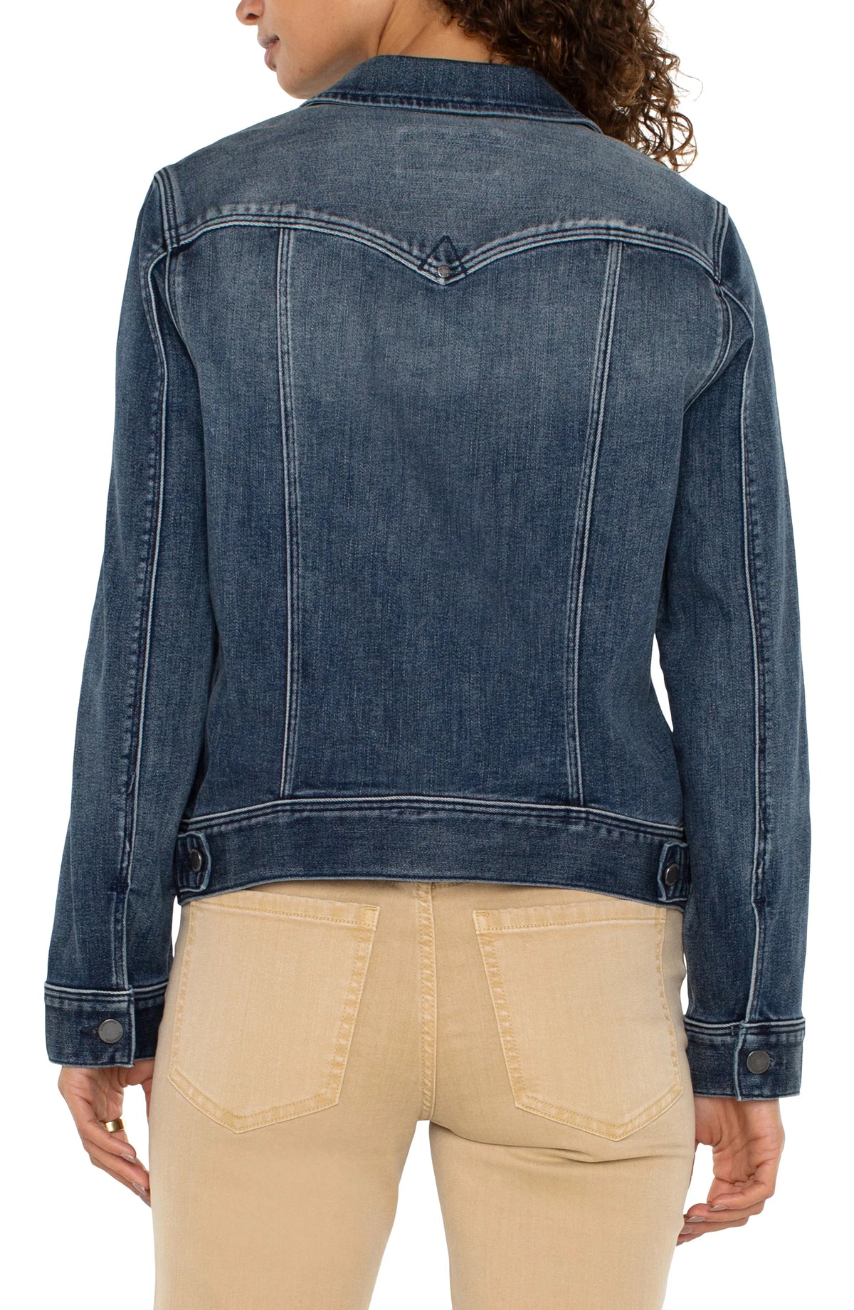 Liverpool Classic Jean Jacket, ponderay wash, back view