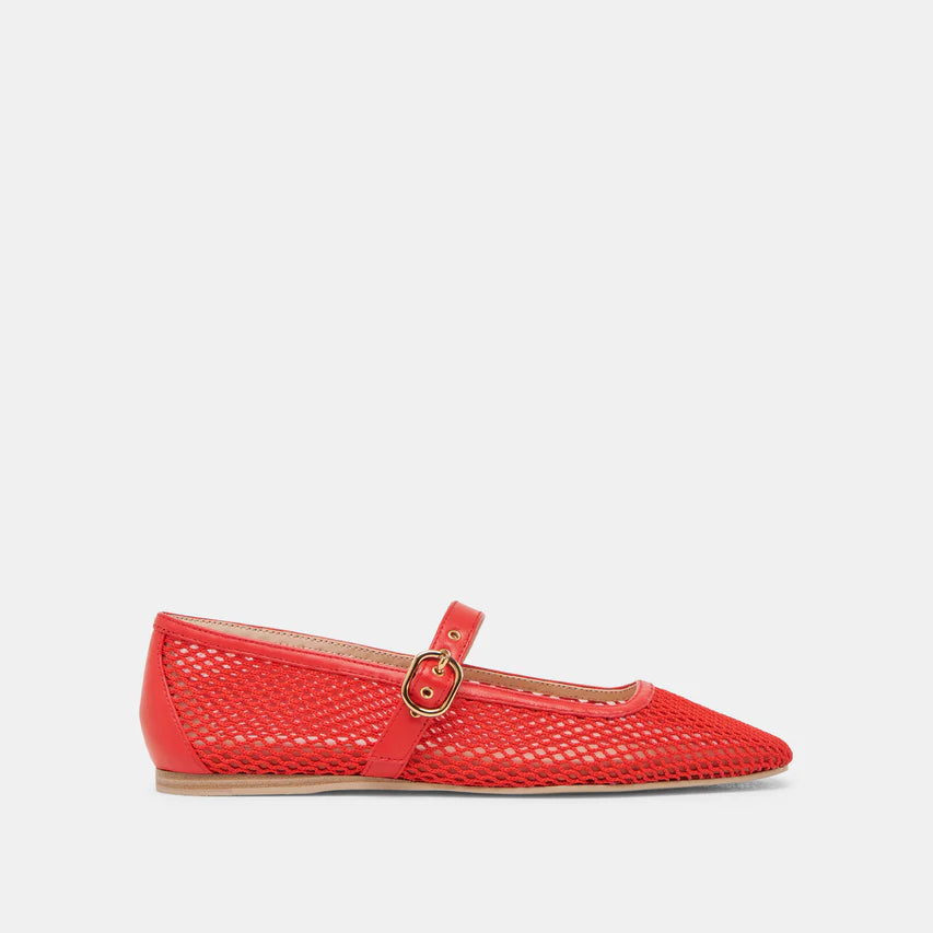 Rodni Mesh Ballet Flats, Chili Woven Mesh