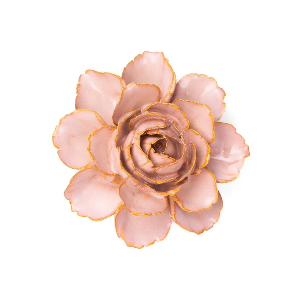 Ceramic Flower Pink Zinnia