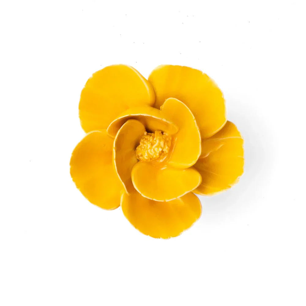 Ceramic Flower Yellow Lotus