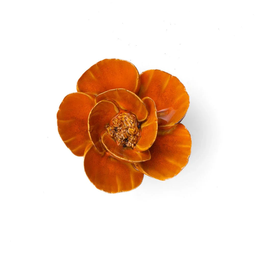Ceramic Flower Orange Lotus