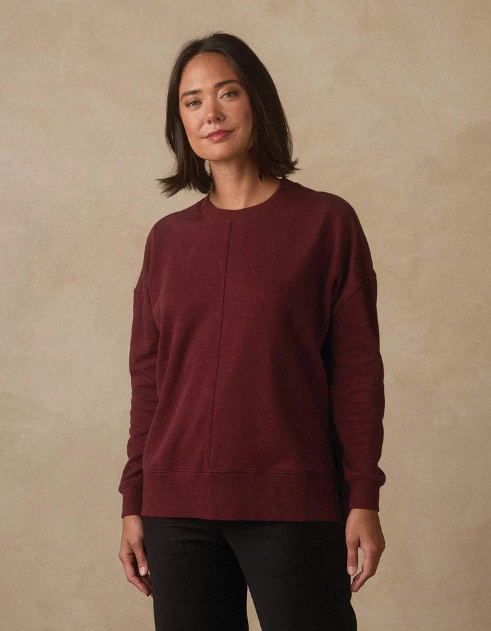 Fleece Puremeso Splitside Pullover, Port Wine