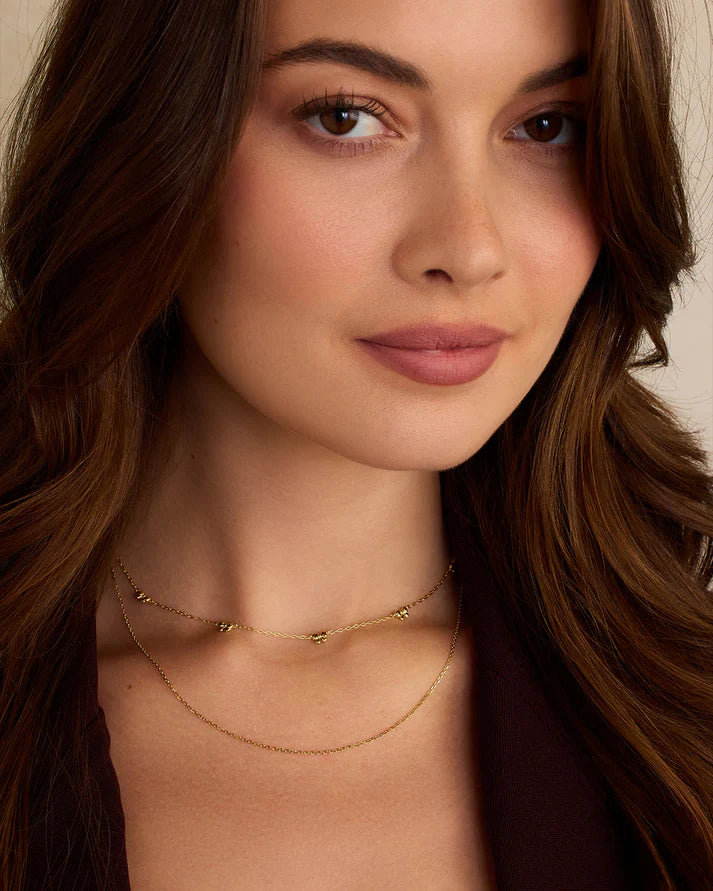 Mini Bow Necklace, Gold