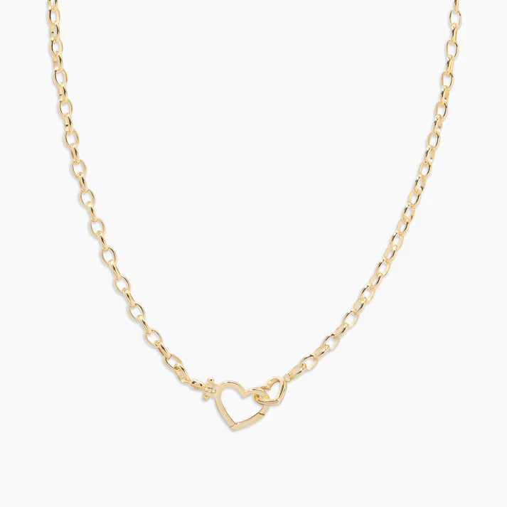 Parker Heart Necklace, available in Silver or Gold