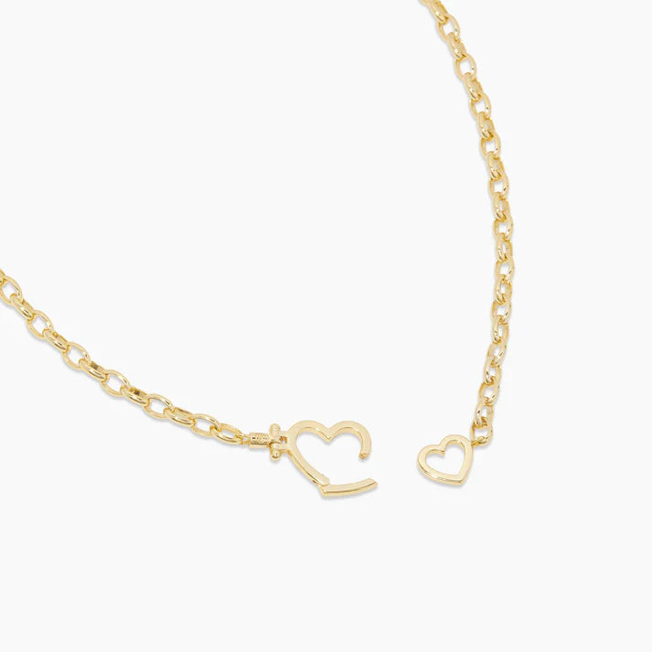 Parker Heart Necklace, available in Silver or Gold