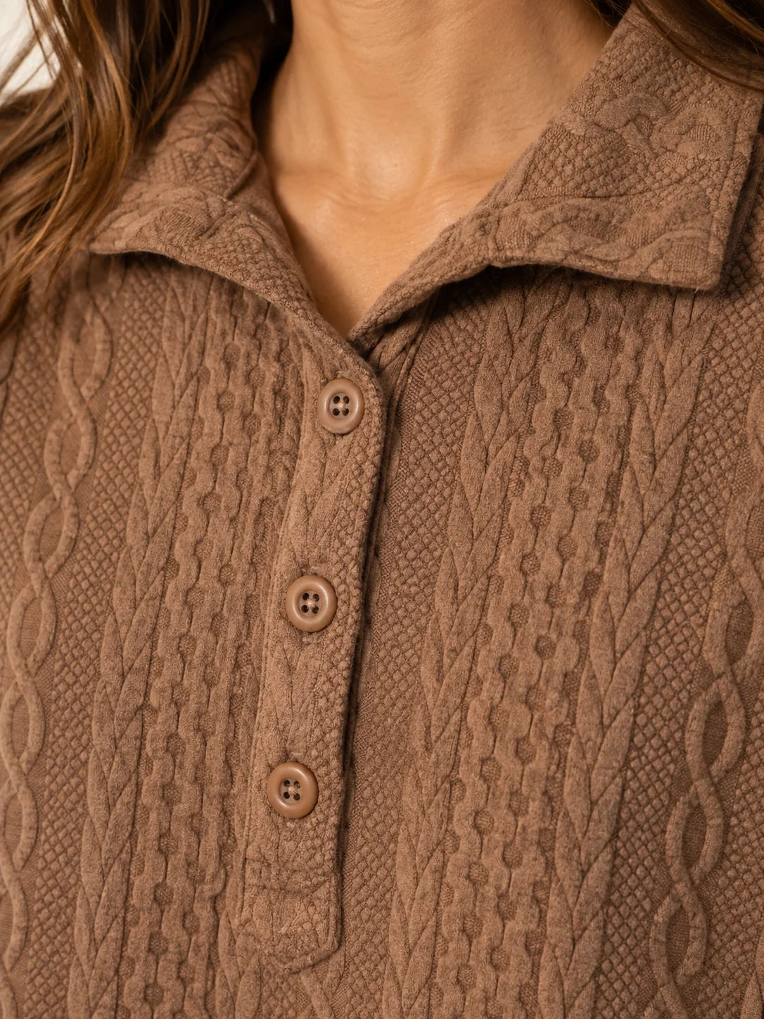 Halley Relaxed Popover, Cocoa Powder