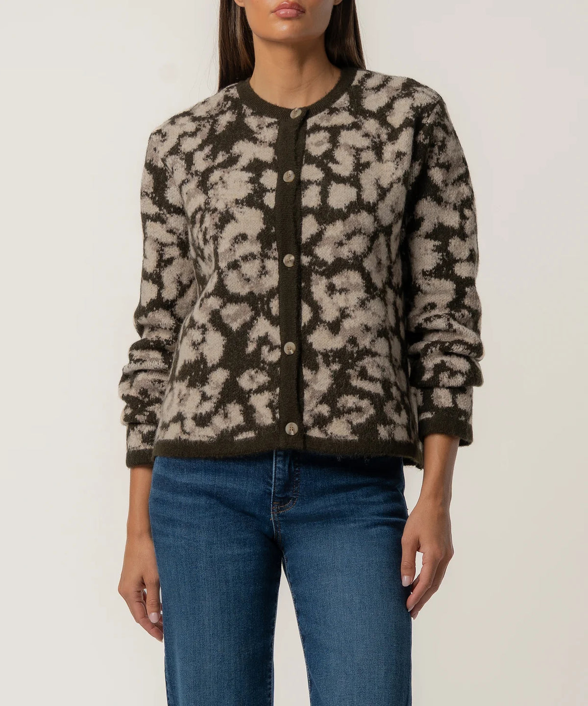 Sadie Animal Print Sweater Cardigan