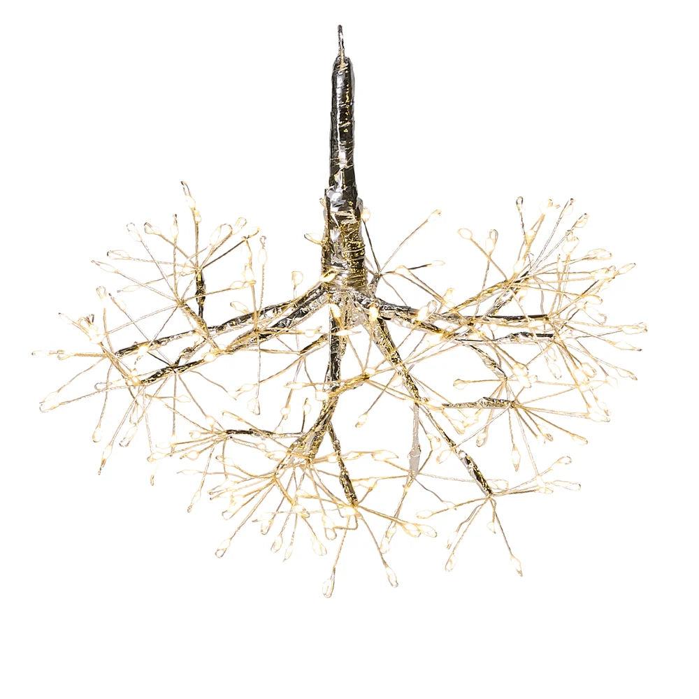 14" Silver Fairy Light Tape Pod Starburst