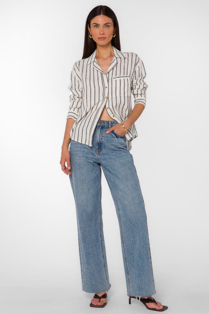 Lyla Black Stripe Shirt