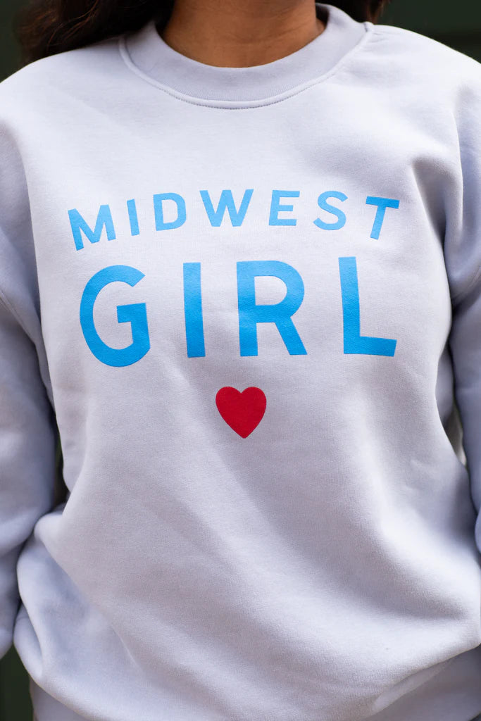 Midwest Girl Crew in Powder Blue