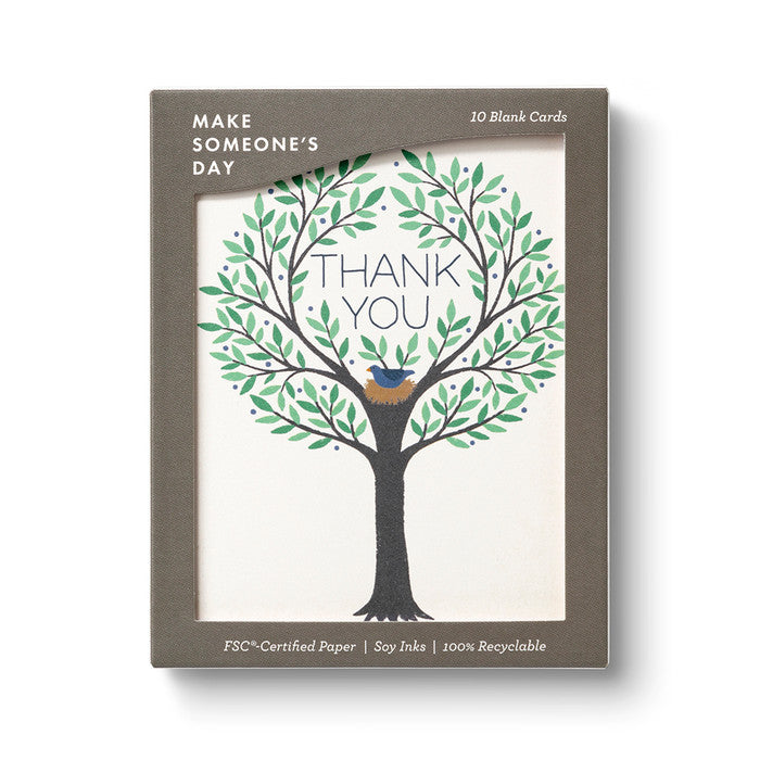 Nested Tree thank you cards