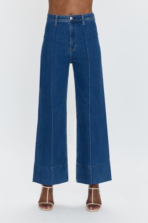 Penny Pintuck Ankle Wide Leg Jean