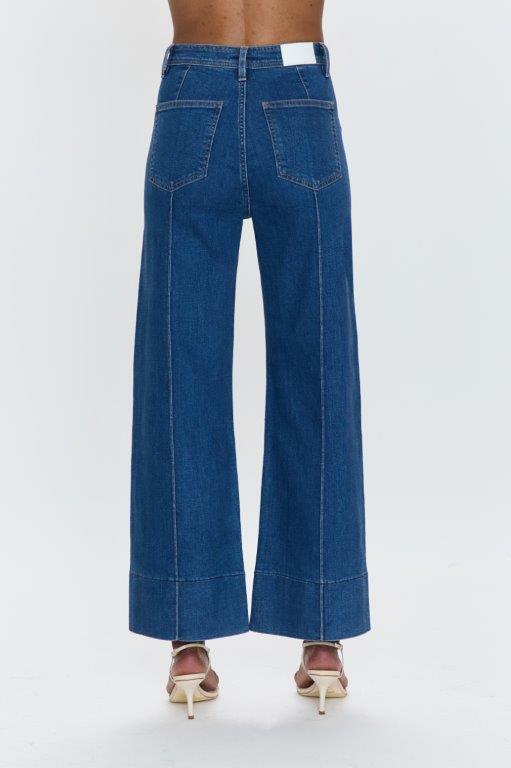 Penny Pintuck Ankle Wide Leg Jean