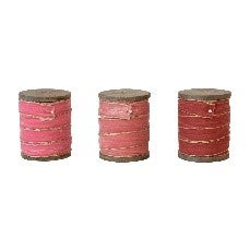 5 Yard Velvet Ribbon on Wood Spool w Metallic Edges