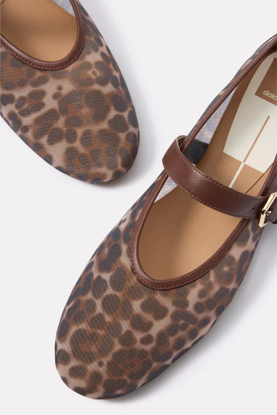 Roslyn Ballet Flat, Leopard Mesh