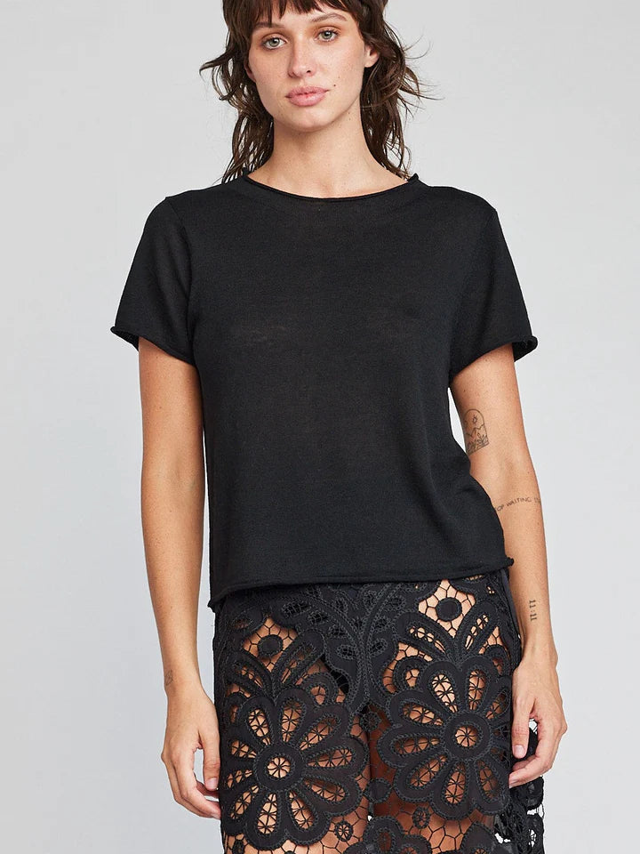 Celine Sweater Tee, Black