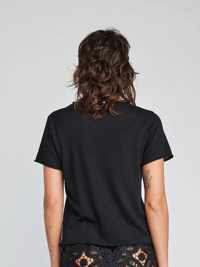 Celine Sweater Tee, Black