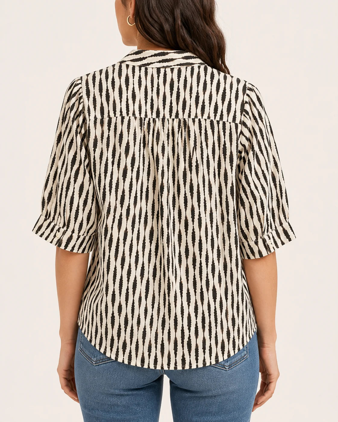 Eden Button Blouse, Inkblot