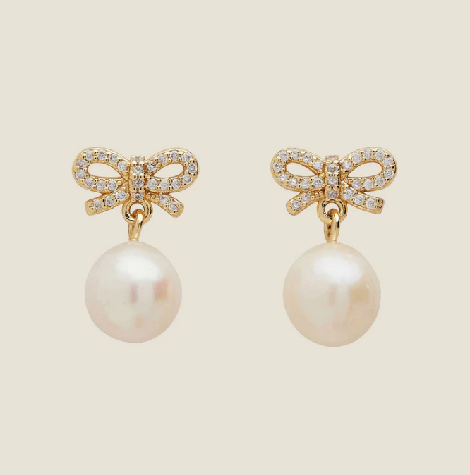 Bow and Pearl Studs