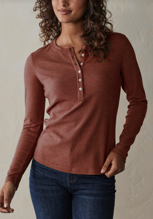 Puremeso Long Sleeve Henley, available in 3 colors