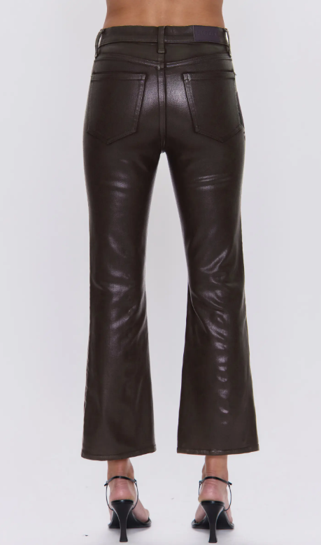 PISTOLA Lennon coated mocha pant, back view