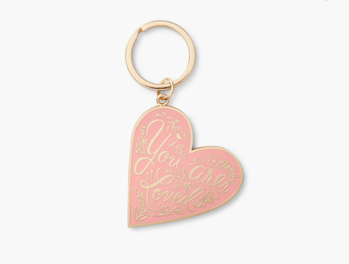 You are loved enamel keychain