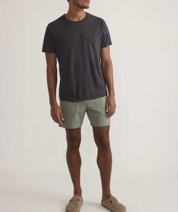 Men's Relaxed Hemp Cotton Tee, Faded Black