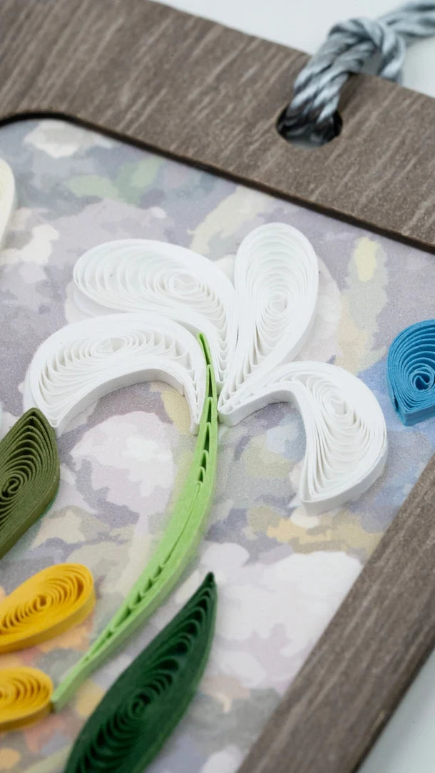 Spring Bouquet Quilling Art Bookmark | Renoir