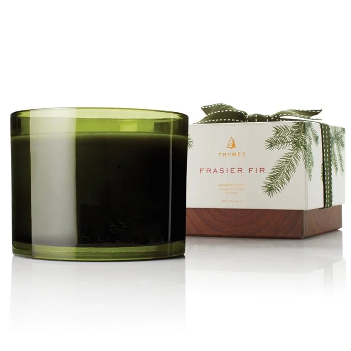 Frasier Fir 17oz Poured Candle, 3-wick, Green