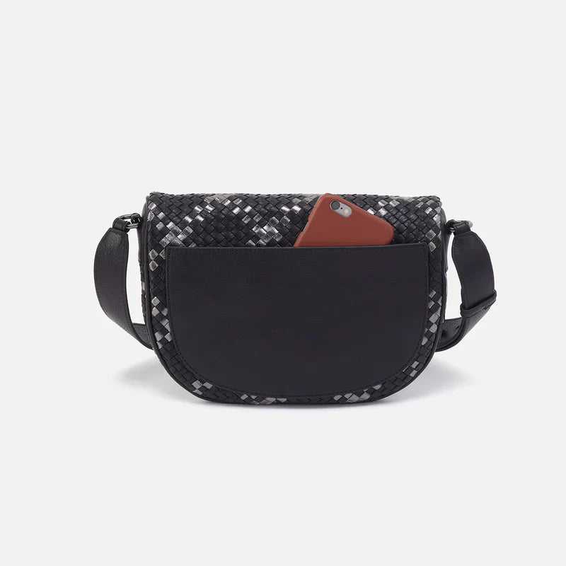 HOBO Juno Belt Bag, Black Metallic Woven