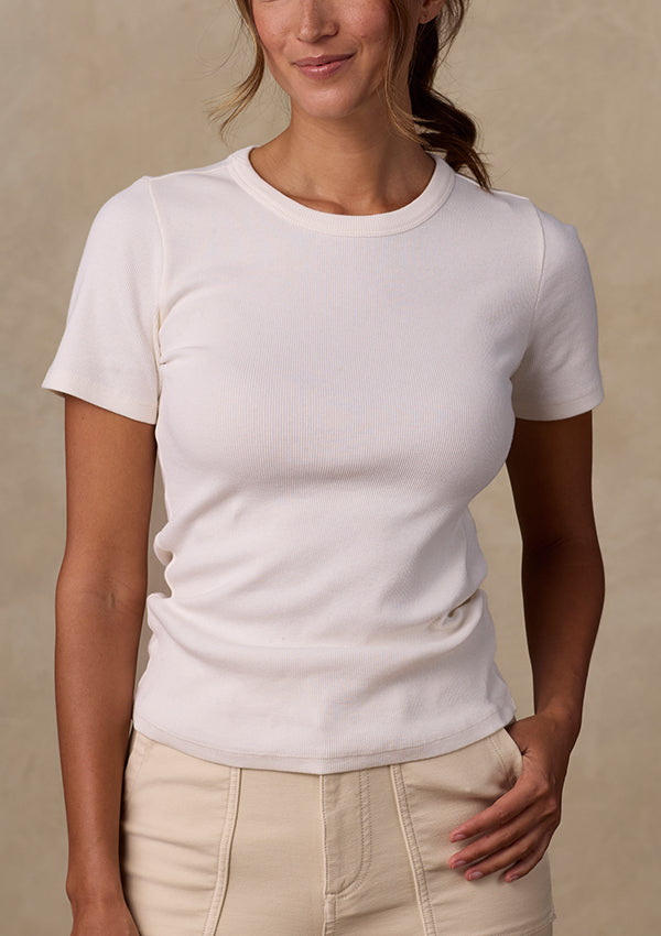 The Normal Brand rib tee, white colorway