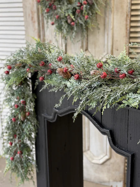 Shining Balsam Berry Garland, 6'