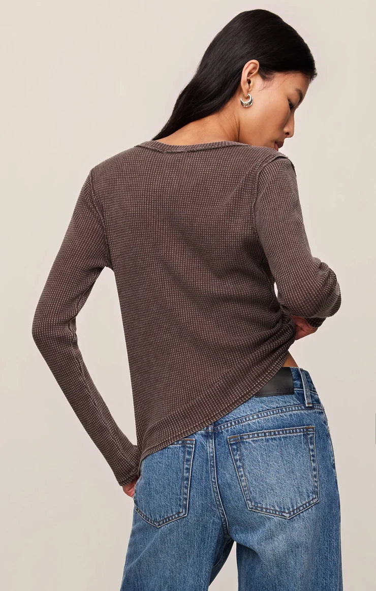 Arlet Mini Thermal Top in Dark Chocolate - back